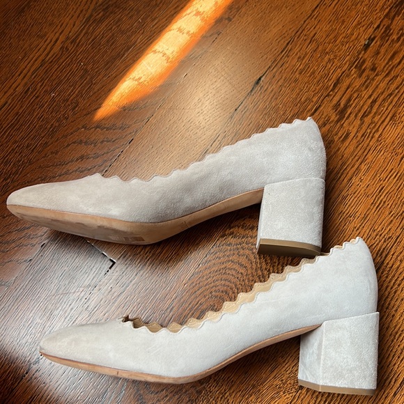 Chloe suede scallop heels - Picture 4 of 5